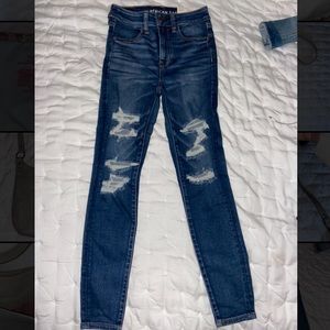 American Eagle Outfitters Hi-Rise Ripped Jeggings